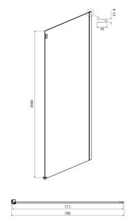 Душевой уголок Ambassador Benefit 19022201HBB-80HBB 120x80см чёрный/тонированное